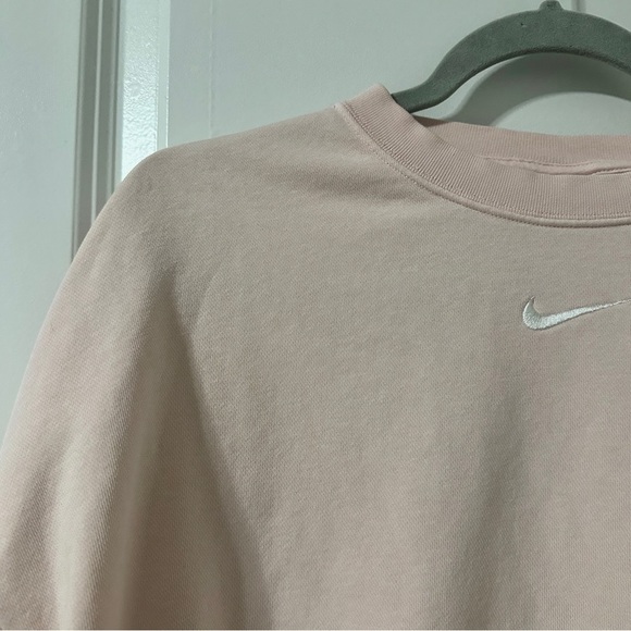 Nike Phoenix Over-Oversized Crew Neck Pink Sweatshirt Swoosh Women's Size Small - Picture 5 of 13